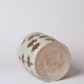 Rustic Copper Glazed Bamboo Porcelain Cachepot