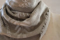 Sage Grey Botanical Print Naturally Dyed Bandana