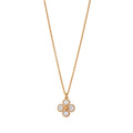 Berry Clover Double Sided Charm Necklace, 16"+2" - MOP