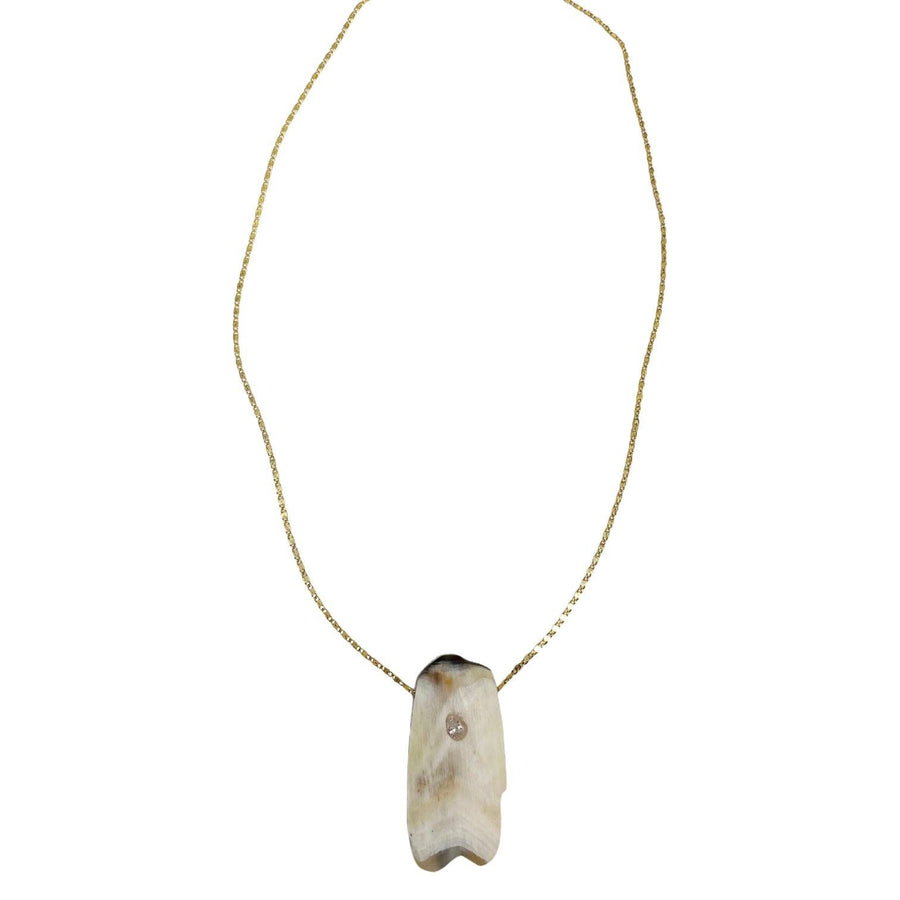 Crystal & Buffalo Horn Pendant Pendant // Maggie Necklace