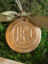 Hand Brushed Gold Leaf Three Kings Christmas Ornament