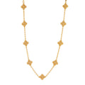 Berry Clover Double Sided Necklace 16-18" - Gold