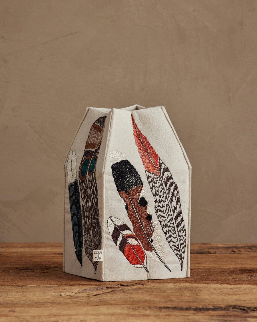 Feathers Tissue Box Cover