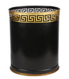 Black Greek Key Wastepaper Basket
