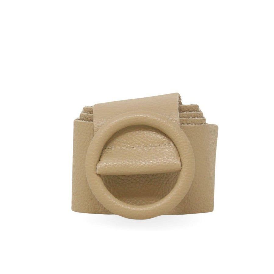 CINT-06 CIRCULAR BUCKLE LEATHER BELT