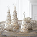 Silver Jeweled Mercury Glass Tree w/ Timer