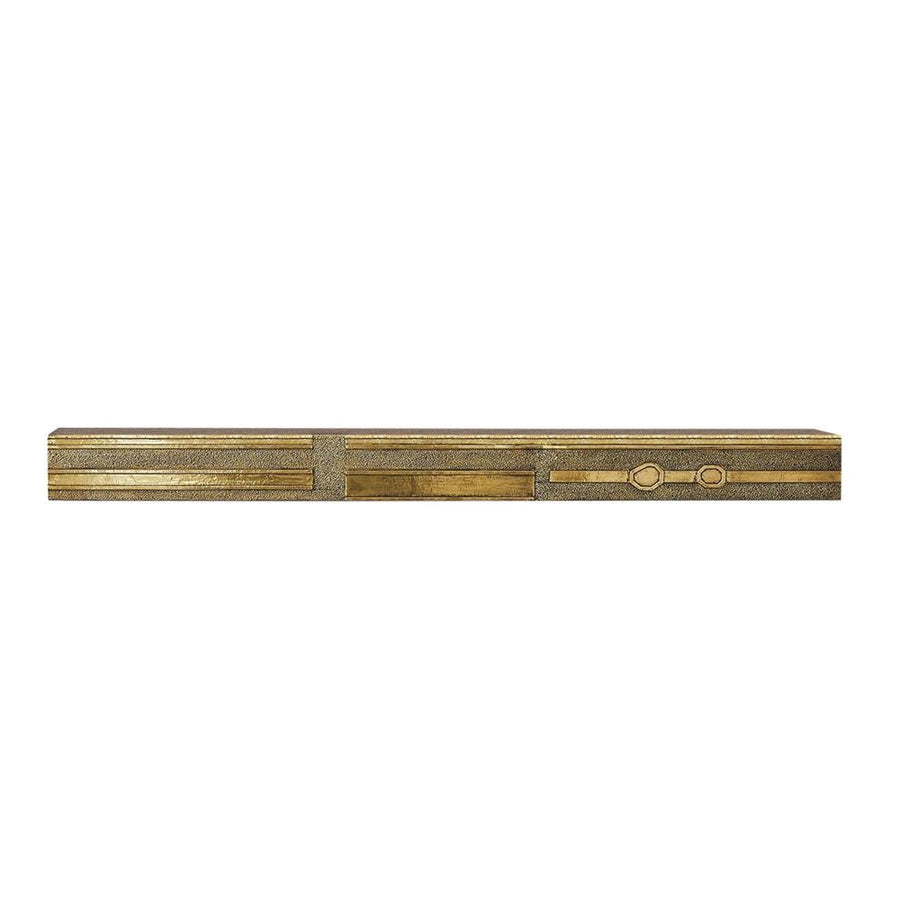 Abstract Block Floating Shelf- Brass