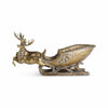 Antiqued Gold Resin Deer Pulling Sleigh
