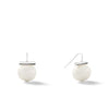 Sterling Medium Pebble Pearl Earring
