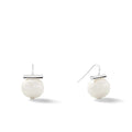 Sterling Medium Pebble Pearl Earring