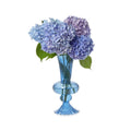 Swirl Hand Blown Glass Fluted Vase