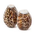 Tiger Cowrie Shell Salt and Pepper Shakers