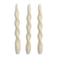 Twist and Glow S/3 Ivory 12" Twist Taper Candles in Gift Box