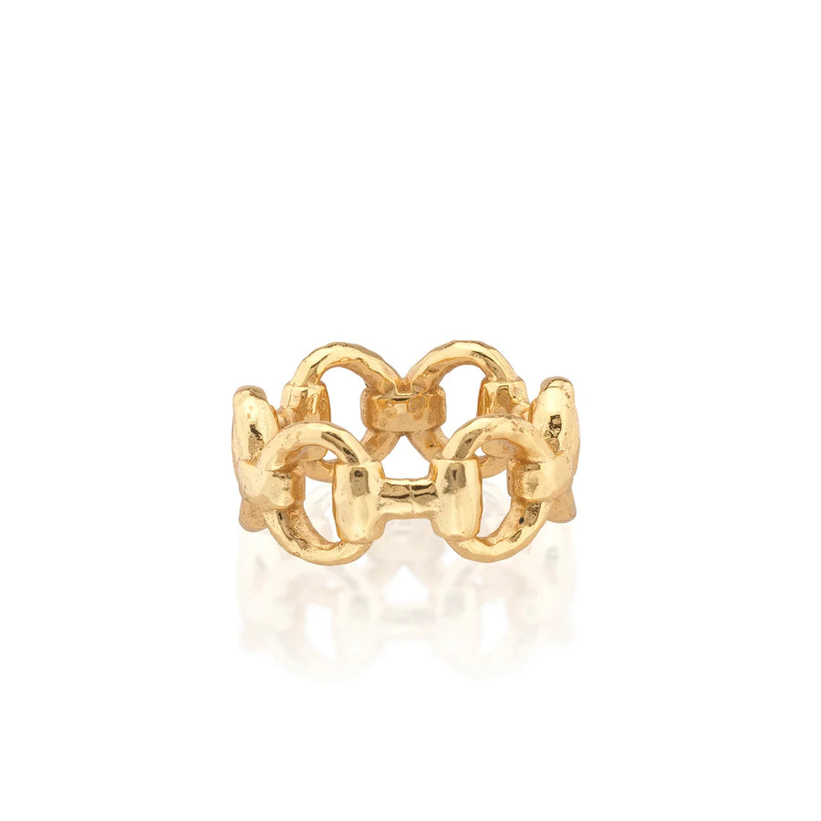 Equestrian Snaffle Bit Ring - Gold