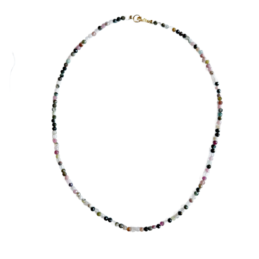 Dainty Gumball Gemstone Necklace
