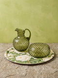 Hobnail Glass Creamer | Moss Green | 1L | Bohemia Crystal