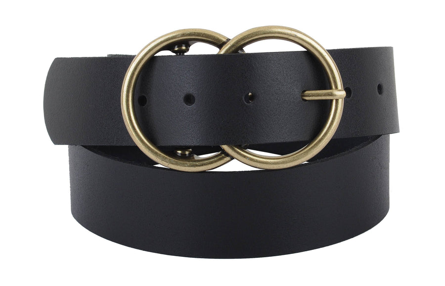 Double Circle Brass Buckle Belt｜Genuine Leather