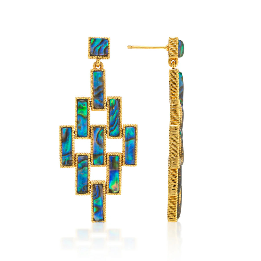 Pathway Post Drop Earrings - Abalone