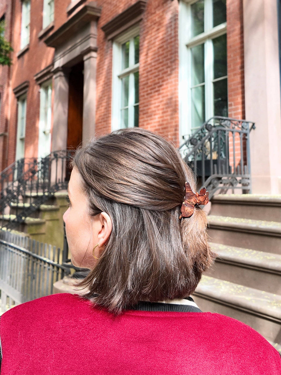 Hand-Painted Mini Dachshund Claw Hair Clip | Eco-Friendly