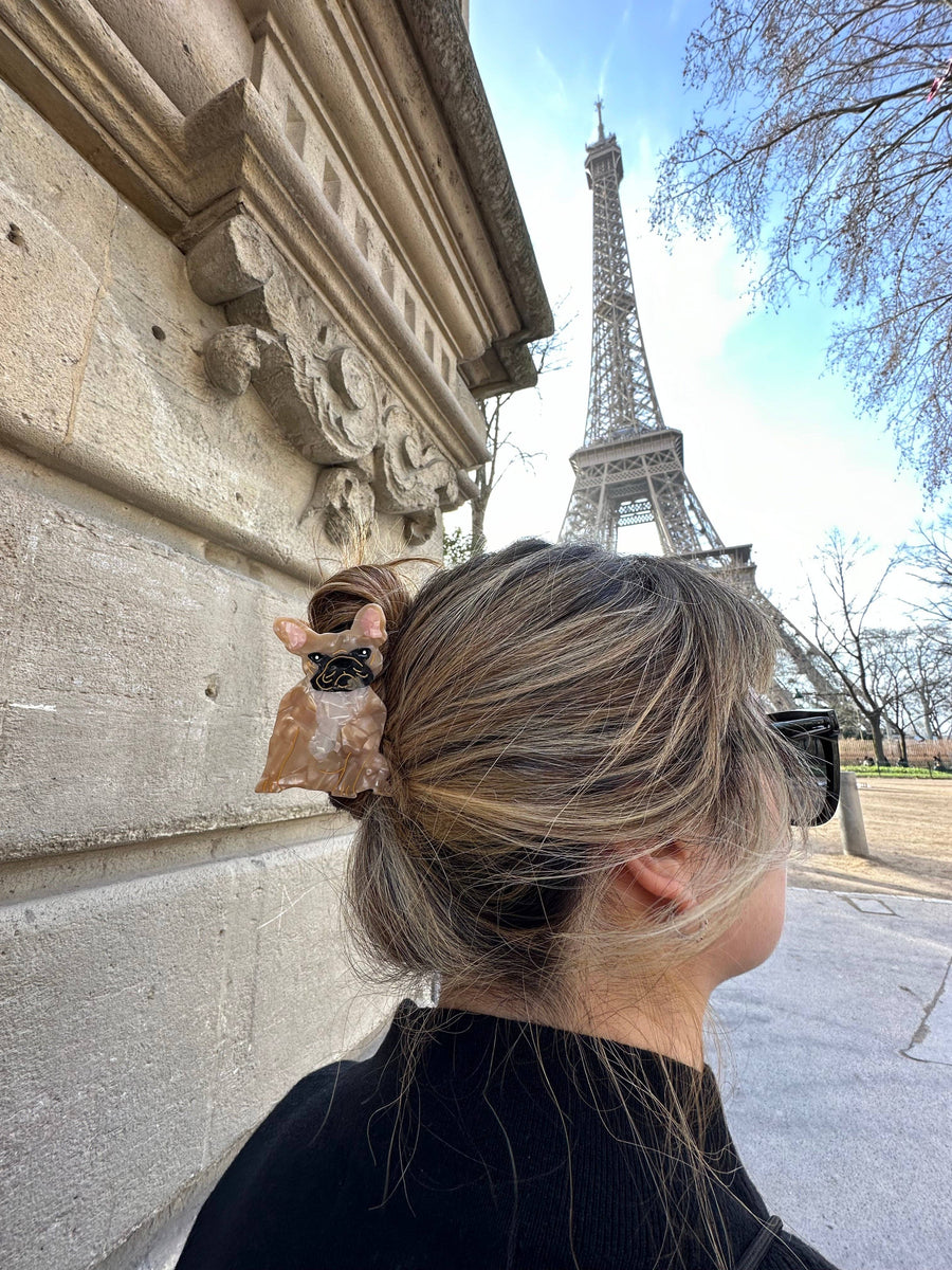 Hand-painted Frenchie Dog Breed Claw Hair Clip | Eco-Friendly