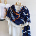 Equestrian Navy Scarf – Equine Chain Collection