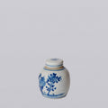 Blue and White Porcelain Mini Bird and Flower Round Jar