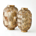 Tropical Palm Leaf Bronze Lantern