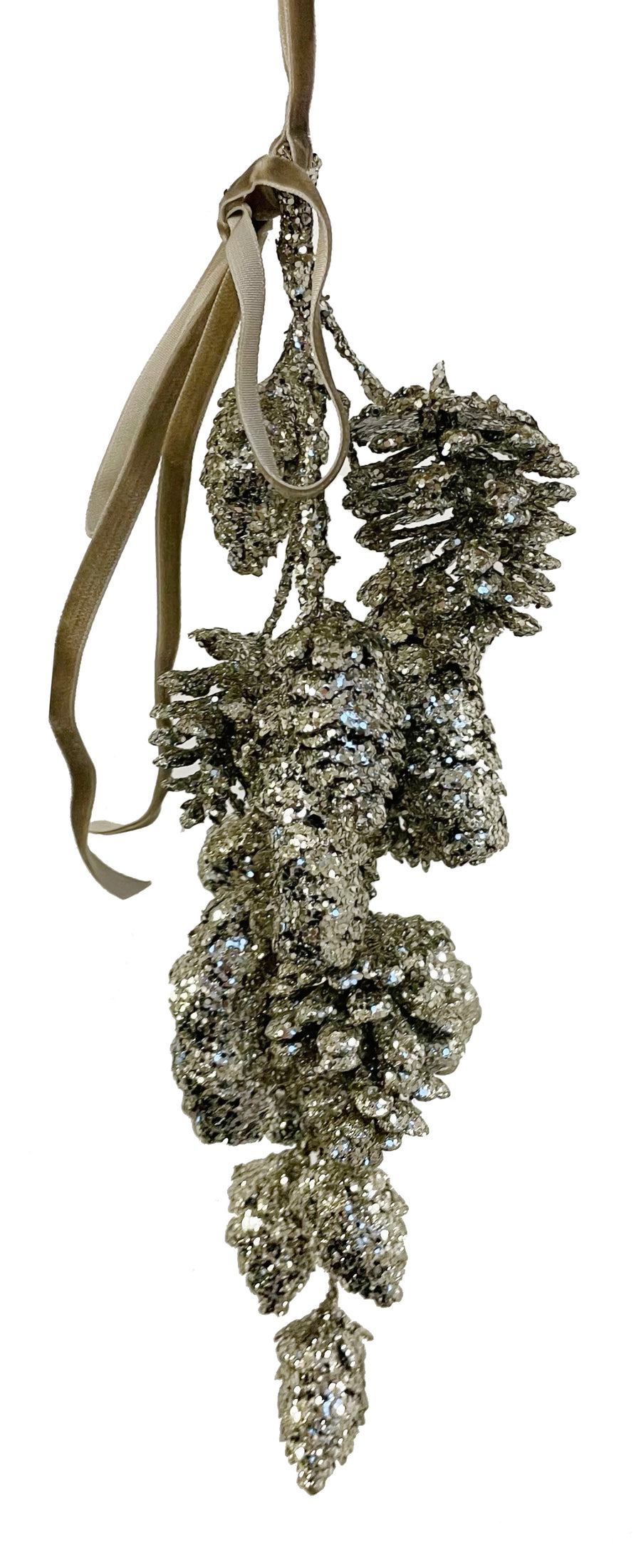 Cluster of Pinecones w/Ribbon
