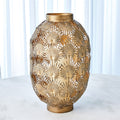 Tropical Palm Leaf Bronze Lantern