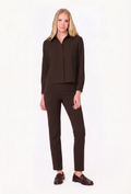 Crop Pleat Back Shirt