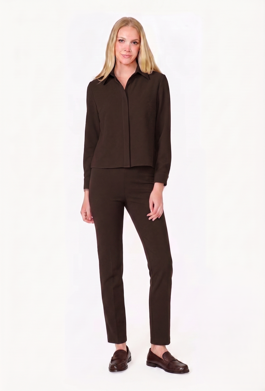 Crop Pleat Back Shirt