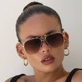 Logan Acetate Aviator Unisex Sunglasses - Tortoise/Brown