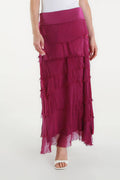 Elisa Silk Ruffle Skirt (SL201)
