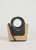 Alba Bag in Raffia and Dollar Leather