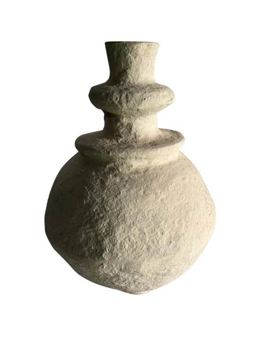 Paper Mache Vase Dia 13.8" & H 17.5"