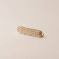 Pave Stone Oval Barrette Hair Clip | Gold
