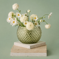 Hobnail Optic Vase | Moss Green | Handblown Bohemia Crystal