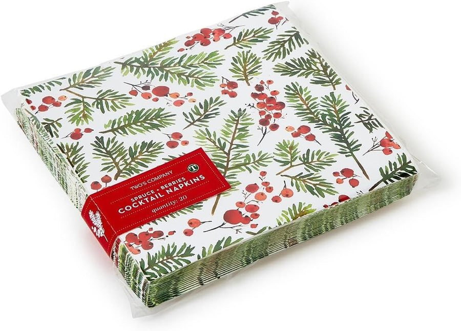 Pine Berry Paper Cocktail Napkins
