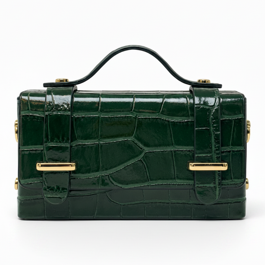 GF0658 - LEATHER HANDBAG WITH CROCCO