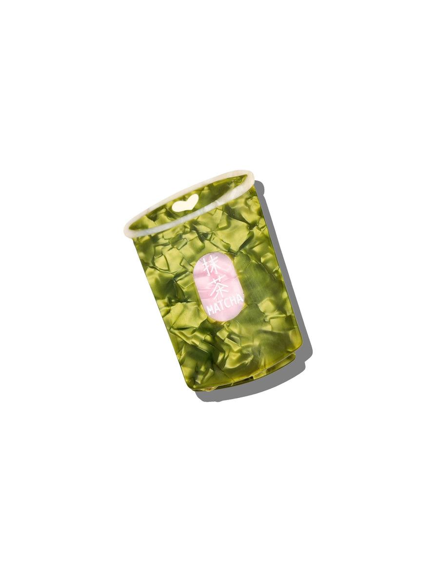 Hand-painted Matcha Claw Hair Clip | Eco-Friendly