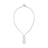 Pebble Pearl Cord Pendant - Sterling
