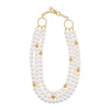 Berry & Bead Triple Strand Necklace, 18"+2'' - Pearl