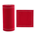 Solid Red Carpet with White Border Cocktail Napkins