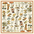 100% Silk Scarf Vintage Mushroom Bandana Tapestry