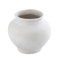Paper Mache Plant Pot Natural White Dia 9.45"
