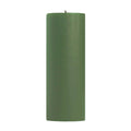 Colonial Green Unscented Pillar Candles - 3x3", 3x6", 3x9"