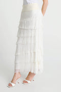 Elisa Silk Ruffle Skirt (SL201)