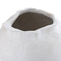 Paper Mache Pot Natural White Dia 7.68"