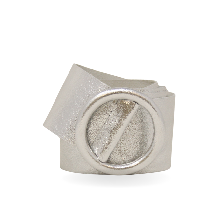 CINT-06 CIRCULAR BUCKLE LEATHER BELT