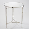 Round French Square Leg Table w/ Mirrored Top